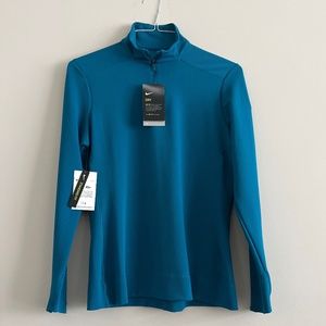NWT Nike teal half zippered pullover Size S